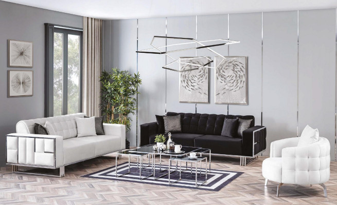 Adjustable Multifunction Couch Sofa Two-Seater Design Sofas White