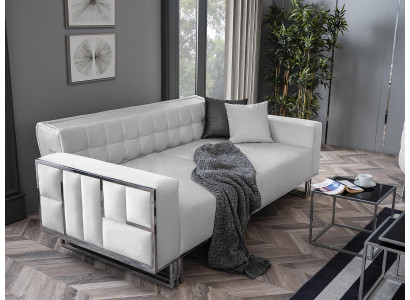 Adjustable Multifunction Couch Sofa Two-Seater Design Sofas White