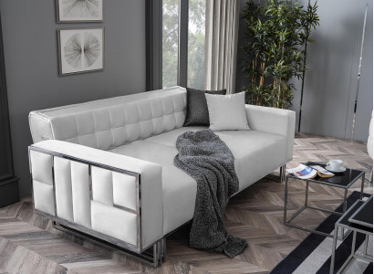 Adjustable Multifunction Couch Sofa Two-Seater Design Sofas White