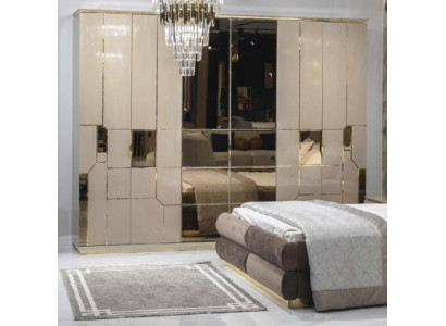 Wardrobe mirror luxury cabinet bedroom cabinets furniture