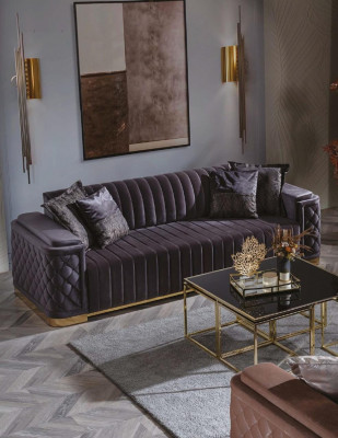 Chesterfield sofa set couch upholstery set 3-piece set sofa couch velvet