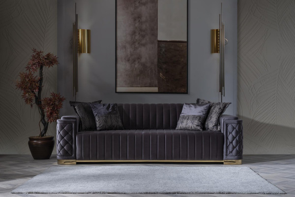Chesterfield sofa set couch upholstery set 3-piece set sofa couch velvet