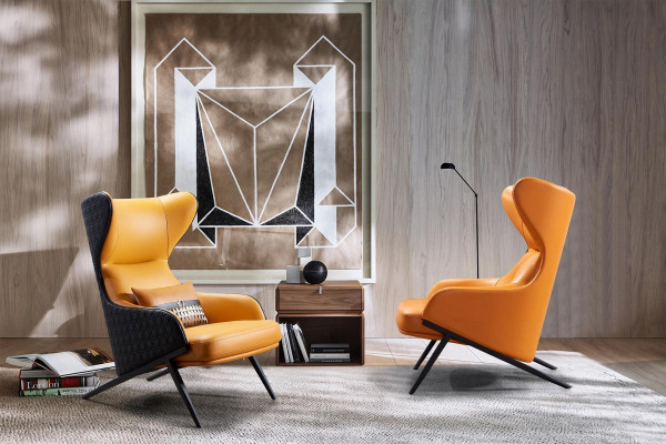 Armchair Design Reclining Relax Lounge Club Single Seater Upholstery Fabric Leather