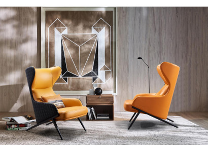 Armchair Design Reclining Relax Lounge Club Single Seater Upholstery Fabric Leather