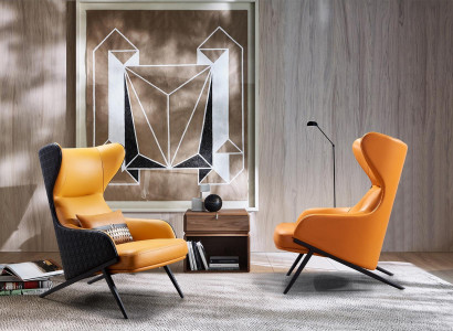 Armchair Design Reclining Relax Lounge Club Single Seater Upholstery Fabric Leather