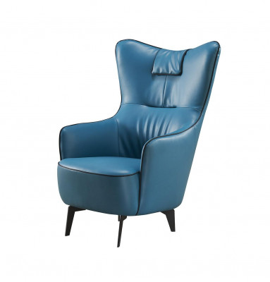 Orange armchair leather armchair 76 x 80 cm single-seater luxury design furniture