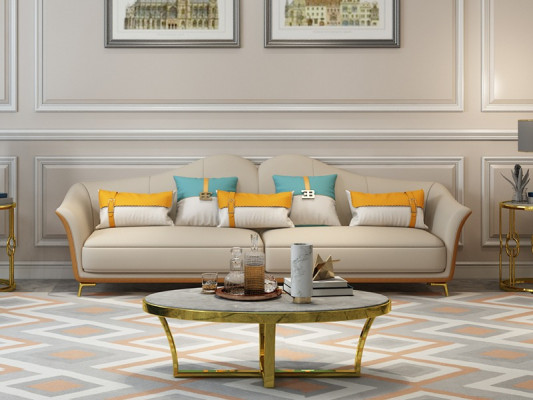 Luxury Three-Seater Couch Seat Cushion 3 Seat Cushions Couches Lounge Club New Sofa
