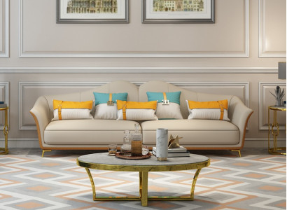 Luxury Three-Seater Couch Seat Cushion 3 Seat Cushions Couches Lounge Club New Sofa