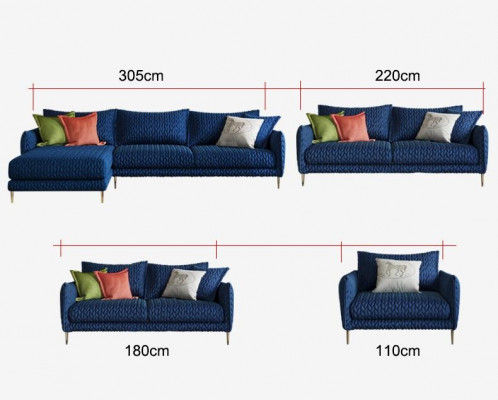 Sofa 3-seater couch living landscape modern set design sofa seat fabric