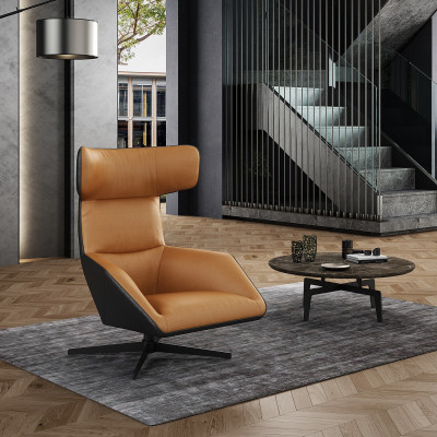 Luxury Design Furniture Modern Design Armchair 75 x 101cm Leather Living Room