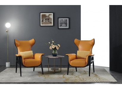 Modern armchair upholstery armchair relax wing sofa couch designer club