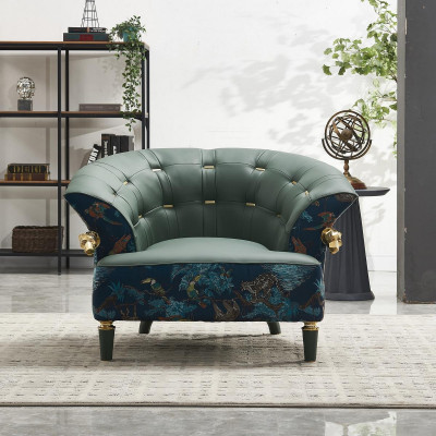 Textile sofa couch upholstery single-seater designer style furniture modern living room