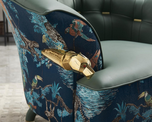 Textile sofa couch upholstery single-seater designer style furniture modern living room