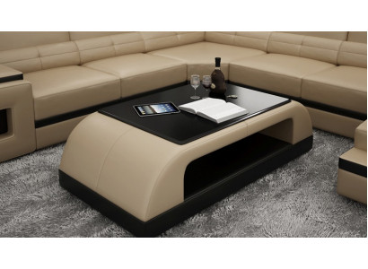 Coffee table glass design coffee table living room leather couch side tables