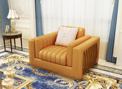 Armchair Design Couch Sofa Relax Leather Lounge Luxury TV Club Seat Upholstery