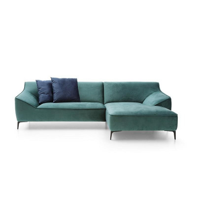 Design corner sofa L-shape modern sofas fabric textile couch landscape sofa velvet