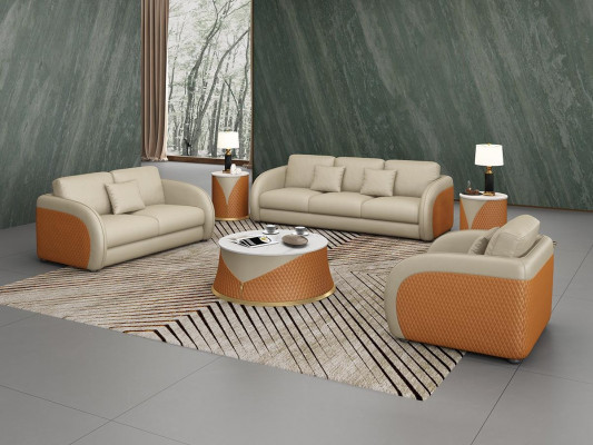 Three-seater Italian furniture style sofa 3-seater modern sofa leather sofa