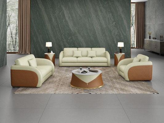 Three-seater Italian furniture style sofa 3-seater modern sofa leather sofa