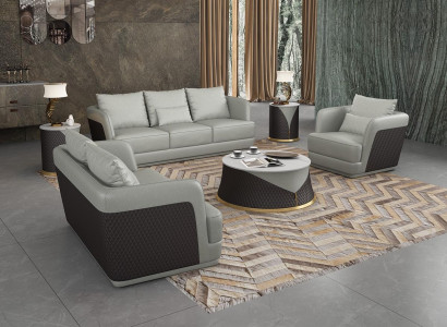 Sofa 3 Seater, Three-Seater Design Sofa, Leather Sofa, Modern Sofa, Couches
