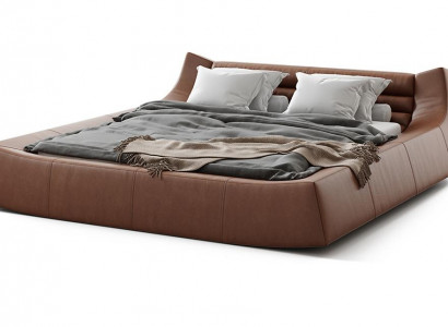 Designer bed double beds modern hotel leather fabric double bed