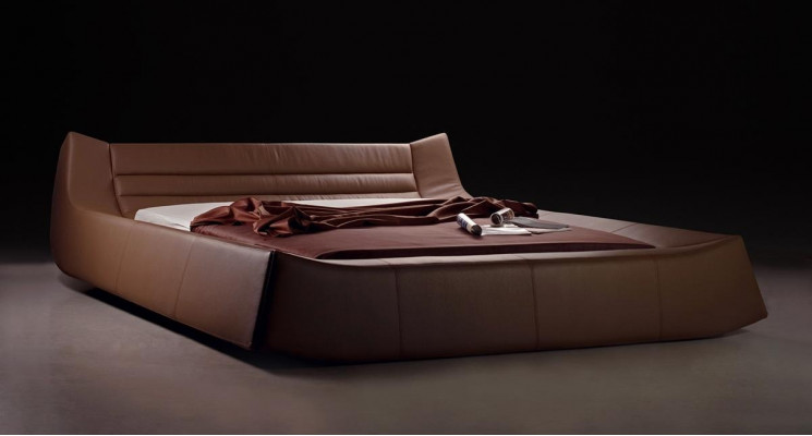 Designer bed double beds modern hotel leather fabric double bed