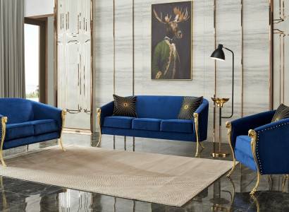 Design 3-seater Relax Sofas Club Lounge Sofa Textile Upholstered Couch Fabric Couches