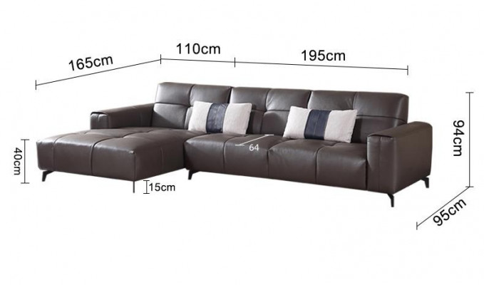 Design corner sectional L-shape modern sofas leather sofa couch seating living landscape