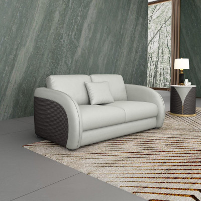 Leather Sofa Couch Living Area 2-Seater Design Modern Sofa Two-Seater Genuine Leather
