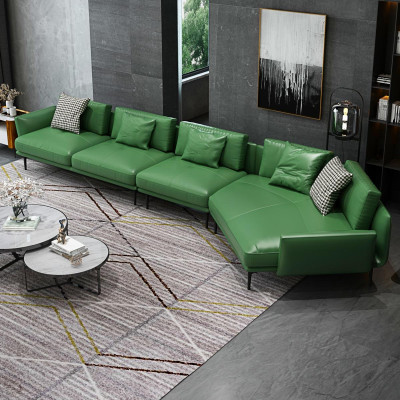 Sectional sofa L-shaped leather sofa couch living room set trapeze modern sofas