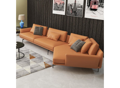Corner sofa L-shape fabric couch living landscape set design modern trapeze sofa new