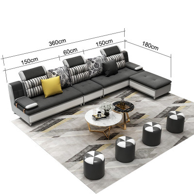 Living area corner sofa L-shape modern sofa leather sofa corner sofa upholstery