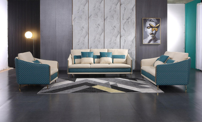 Designer sofa 3-seater modern sofa living landscape leather sofa