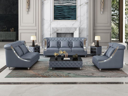 Modern sofa couch 3-seater Chesterfield leather sofa three-seater couches