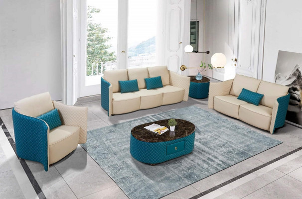 Three-seater Italian style sofa 3-seater modern sofa leather sofa couch