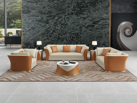 Three-seater Italian style furniture sofa 3-seater modern sofa leather sofa