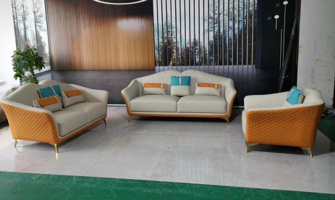 Black sofa set 3+2+1 suite living landscape sofa couch set leather sofa new