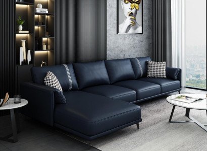 High-quality corner couch living landscape corner sofa L-shape leather couch set sofa new