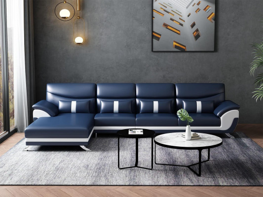 Corner sectional sofa L-shaped living room landscape sofa couch set upholstery fabric sofas leather