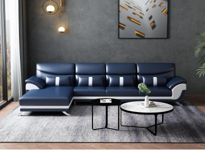 Corner sectional sofa L-shaped living room landscape sofa couch set upholstery fabric sofas leather