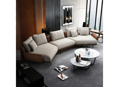 U-shaped sectional fabric sofa living landscape set design modern trapezoid sofa new