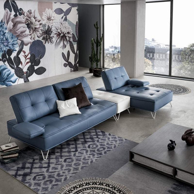 Living area couch upholstery textile fabric leather seating suite corner L-shape corner sofa