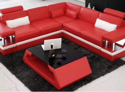 Living area sofa set corner unit leather sofa upholstery upholstered couch