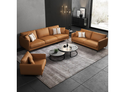 Sofa set 3+2+1 seater leather sofa couch living room suite design modern