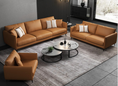 Sofa set 3+2+1 seater leather sofa couch living room suite design modern