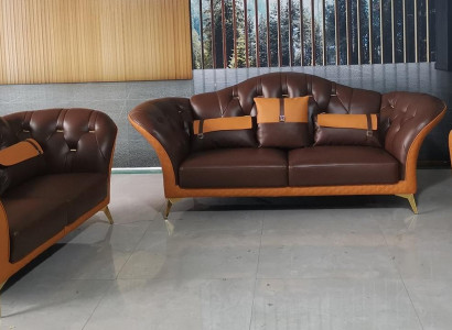 Sofa set 3+2+1 seater living room landscape sofa couch upholstery set leather sofa