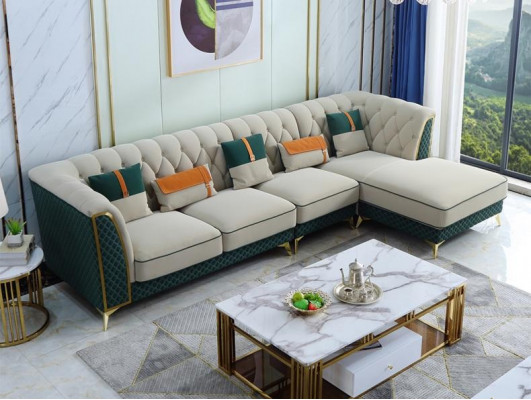 Design corner sofa L-shaped leather sofa couch living area set design modern sofas
