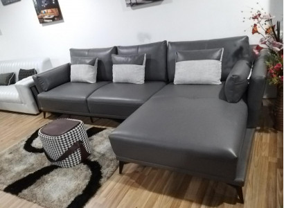 Corner sectional L-shaped living landscape sofa couch upholstery set fabric leather sofas