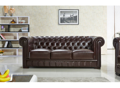 Three-seater couch upholstery design sofa modern 3-seater sofas chesterfield brown