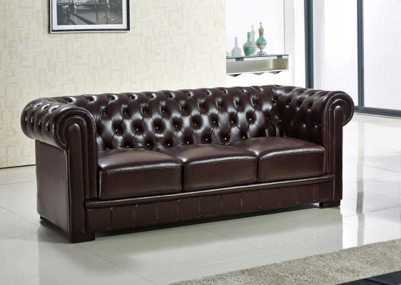 Three-seater couch upholstery design sofa modern 3-seater sofas chesterfield brown