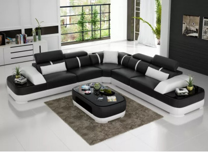 Living room corner couch design corner sofa furniture modern leather upholstery couch